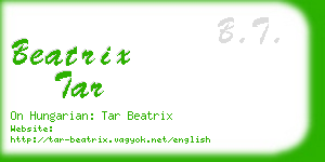 beatrix tar business card